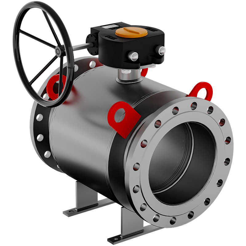 Кран шаровой для газа GAS PRO фланцевый стандартнопроходной с редуктором, нерж. ст. 08Х18Н10 , Ду 300-800, Ру 16-25